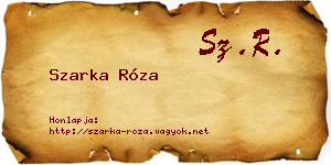 Szarka Róza névjegykártya